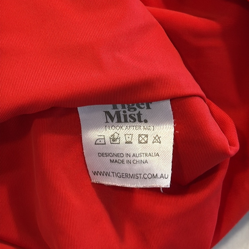Tiger Mist Ruched Red Dress - Picture 5 of 6